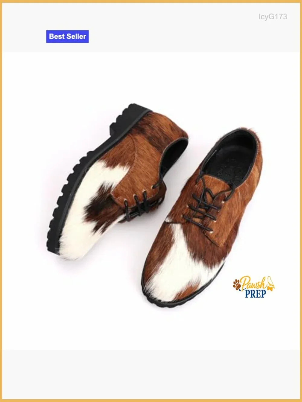 Handmade Tricolor Cowhide Derby Oxford Shoes Chunky Sole Lace Up Vintage Flats - Picture 4 of 6